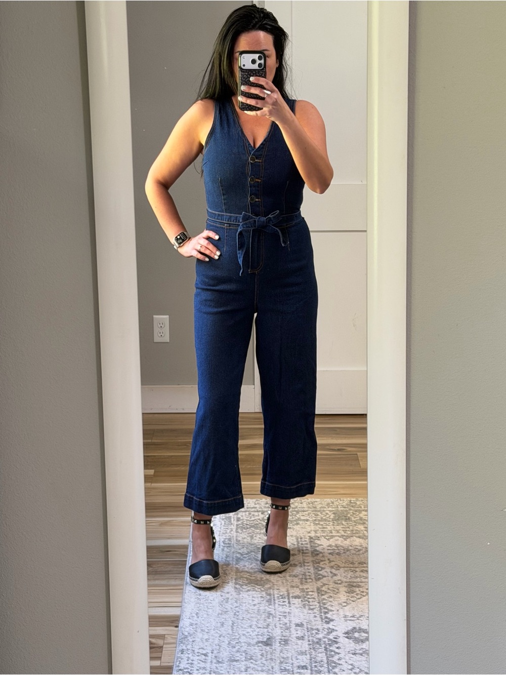 Universal Thread Dark Indigo Denim Jumpsuit